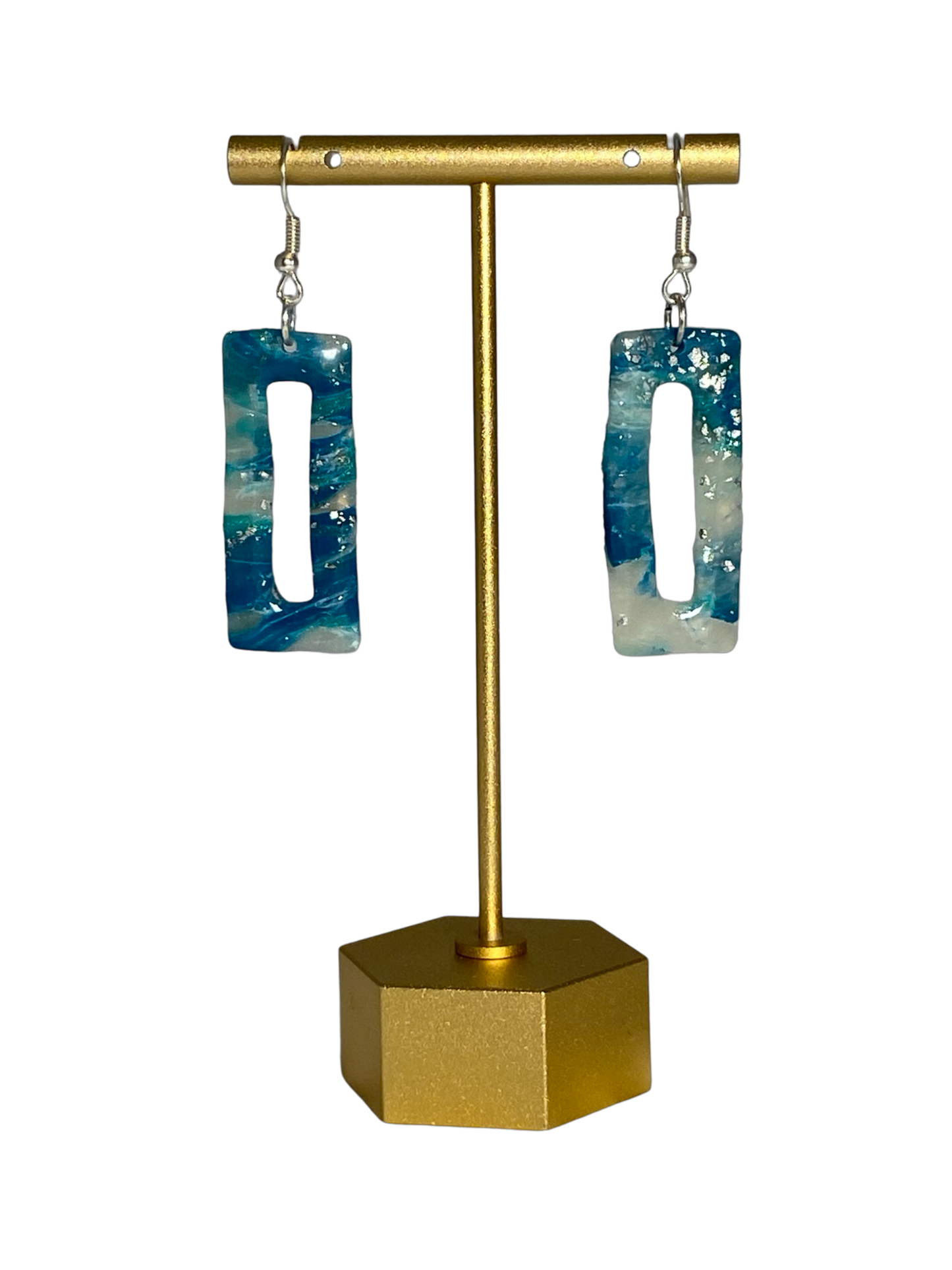 Ocean Jewels Box Earrings Medium Silver